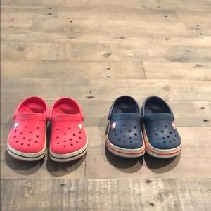 Two pairs of Kids Crocs